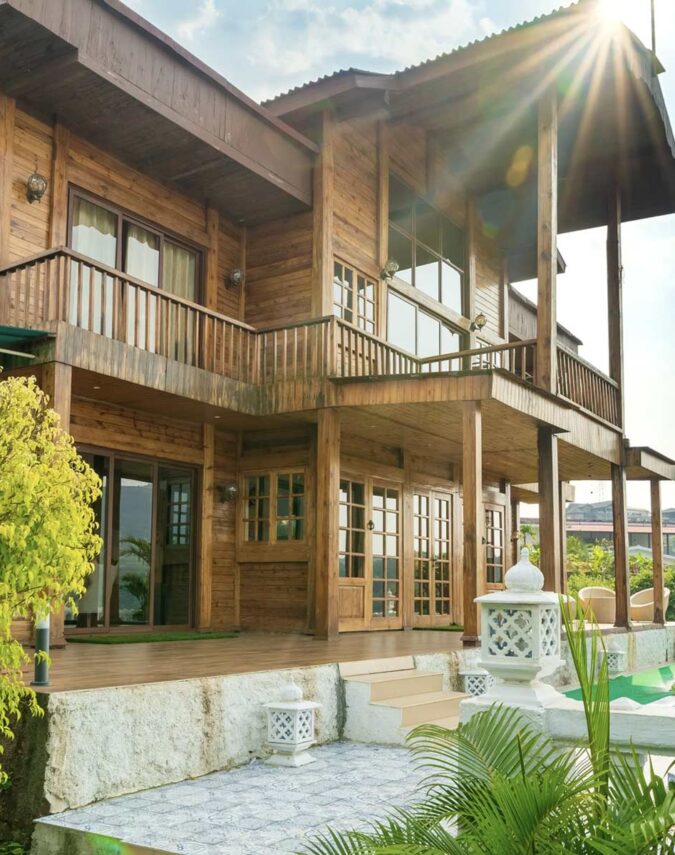 4 BHK Wooden Log House